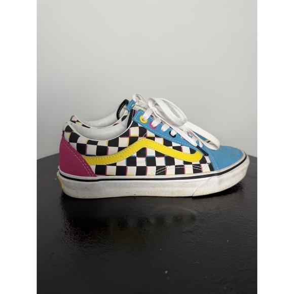 Vans Old Skool Pink/Blue/Checkerboard - Mens‎ 6.5 Women's 8 Color Shift 90s 80s - Picture 3 of 10